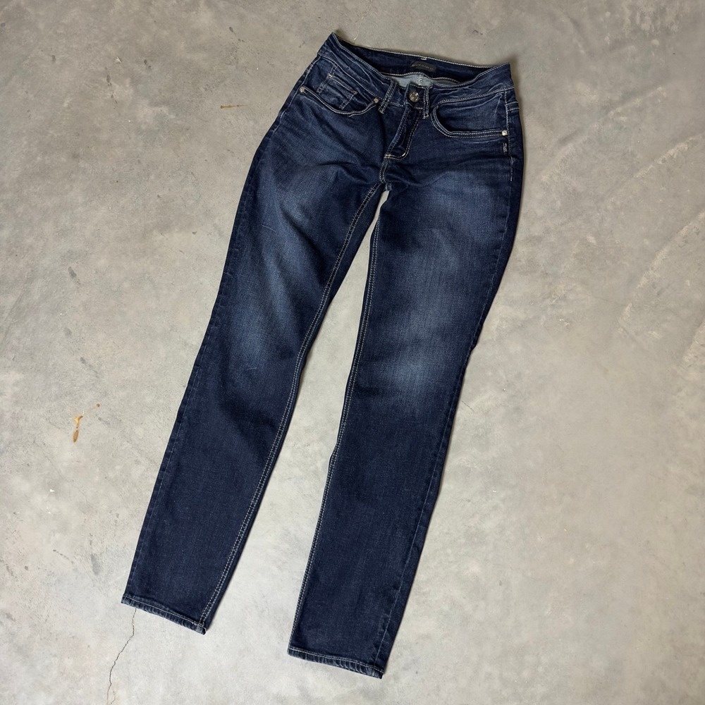 Silver Jeans Co Boyfriend Jeans Womens 26 Dark Indigo Baggy Casual‎ Denim